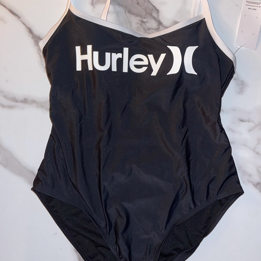 BNWT Black Hurley Logo Swimsuit